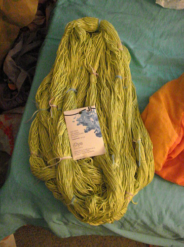Wound skeins hanks of yarn cotton wool