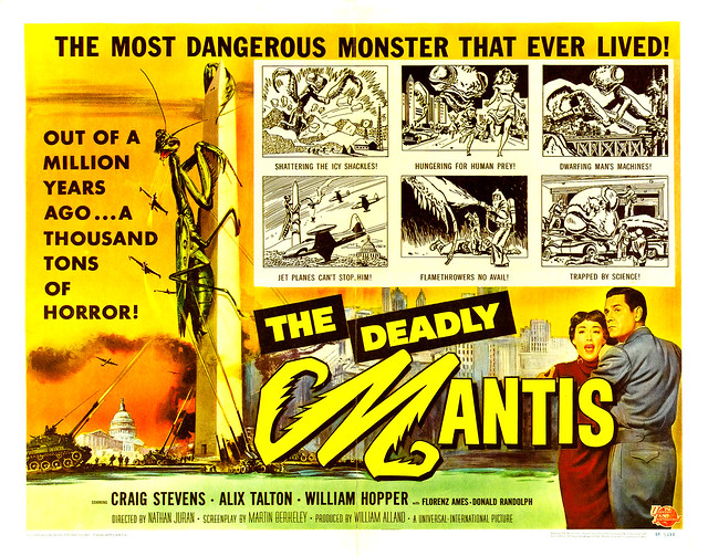 Reynold Brown - The Deadly Mantis (Universal International, 1957) half sheet