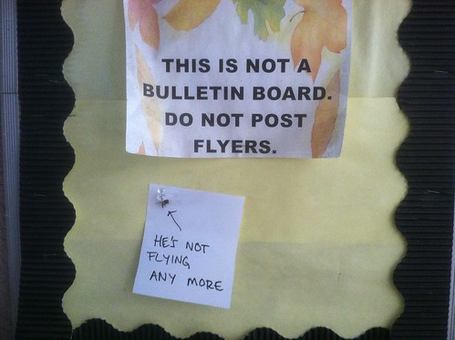 THIS IS NOT A BULLETIN BOARD - DO NOT POST FLYERS  He's not flying any more...