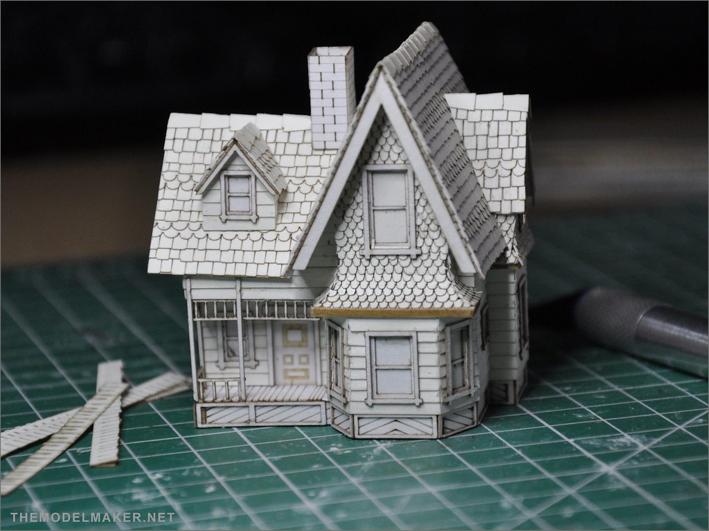 Miniature Pixar Up scale model I built before movie was released. For the long time this was the only Up house toy you could find on internet. This Up house is roughly in N scale so 1:160. All pieces were drawn by me and cut out of paper and cardboard. Here is papercraft version of up house