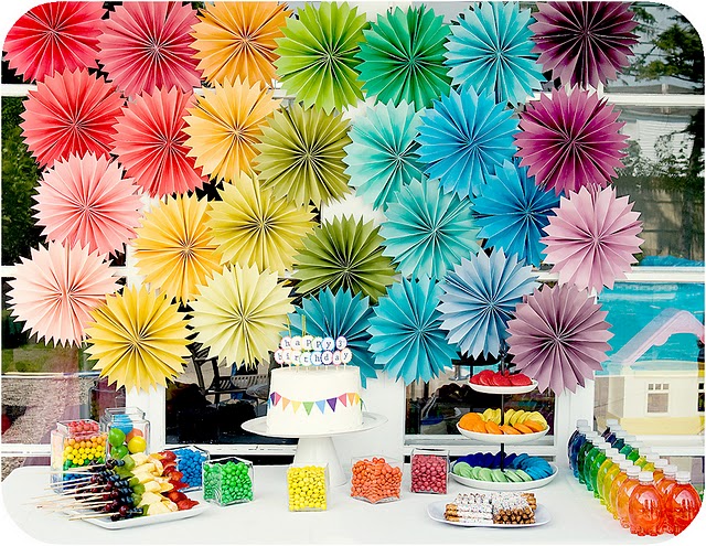 rainbow-birthday-party-table-cake