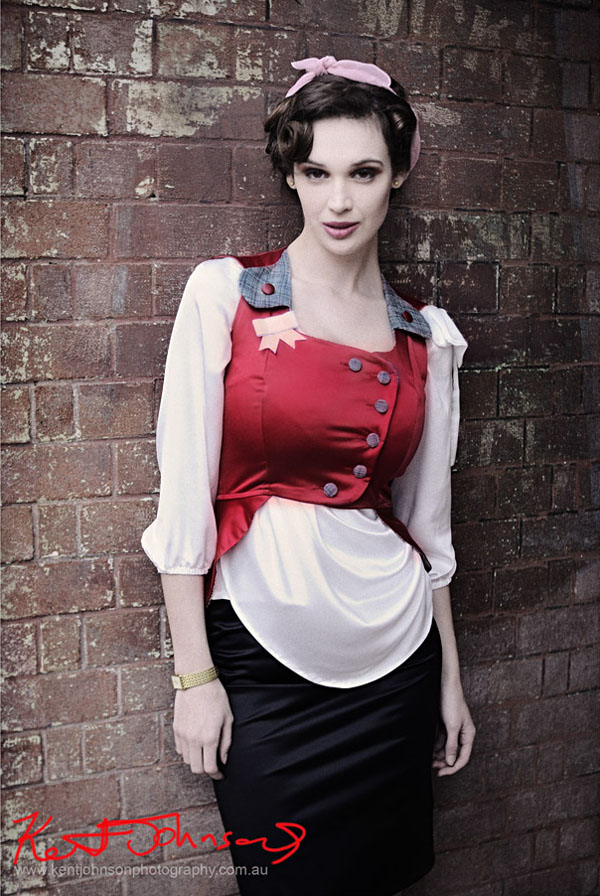 Gillian Cooper, Fashion Modelling Portfolio, Vintage Fashion, Holly Chalmers Vest 