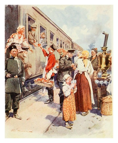 024-Vendedores de te en una estacion de ferrocarril- Provincial Russia-1913- F. de Haenen