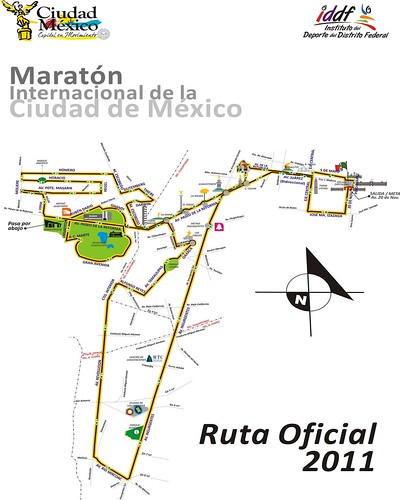 Ruta oficial Maraton de la Ciudad de Mexico 2011