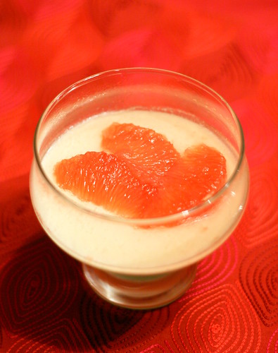 Christmas 2010 St. Germaine Panna Cotta with Ruby Red Grapefruit