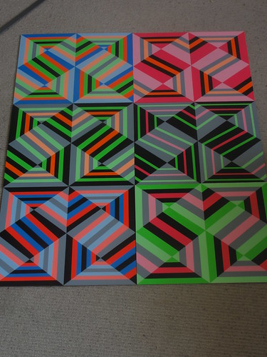 Acrylic on ply.. set of 6 by cashism