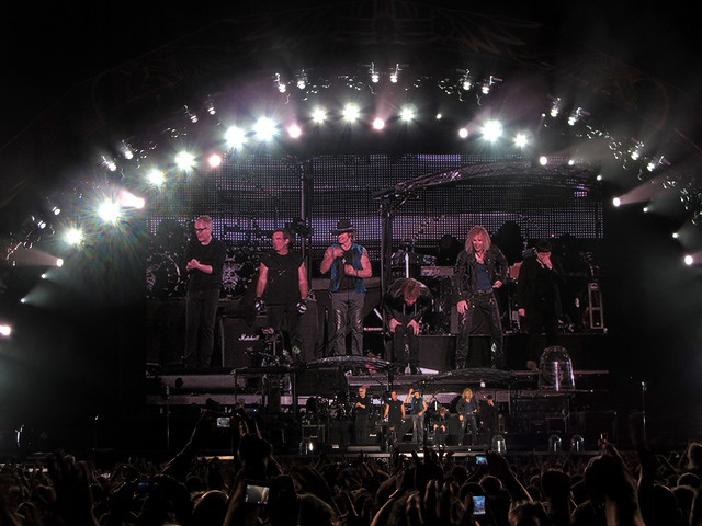 Konzert " Bon Jovi " im Zürcher Letzigrund Stadion im Kanton Zürich in der Schweiz