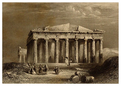009-Fachada meridional del Partenon-La Grèce pittoresque et historique 1841- Christopher Wordsworth-© Biblioteca de la Universidad de Heidelberg