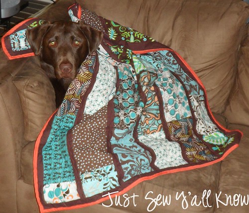 Dixie and her quilt by JustSewY'allKnow
