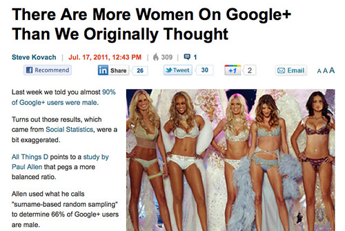 There are more women on Google+ than we originally thought