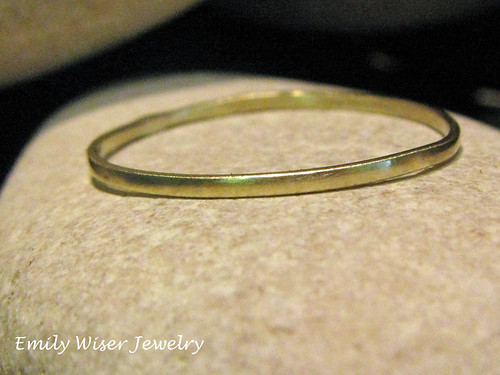 14k green gold stackable ring by EmilyWiserJewelry2011