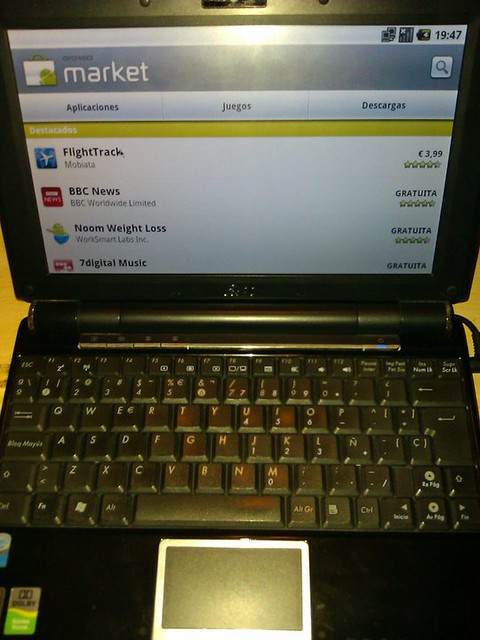 Android market on netbook