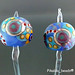 Earring : Pair Dot Line Colorful