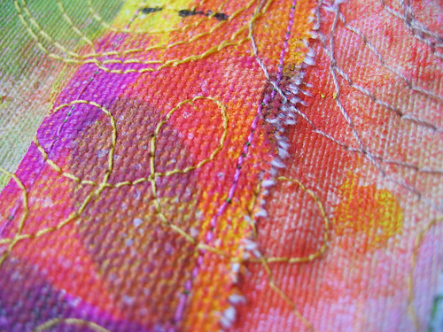 Painted & sewn - detail 2