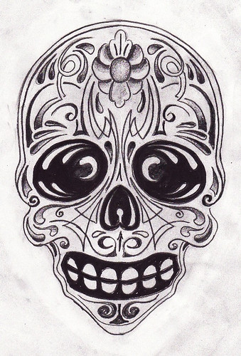 Skull - Sketch for a tattoo.. by Marius Mellebye / 276ccm