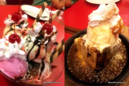 Ice Cream and Sizzling Bread & Butter Pudding for Desserts!