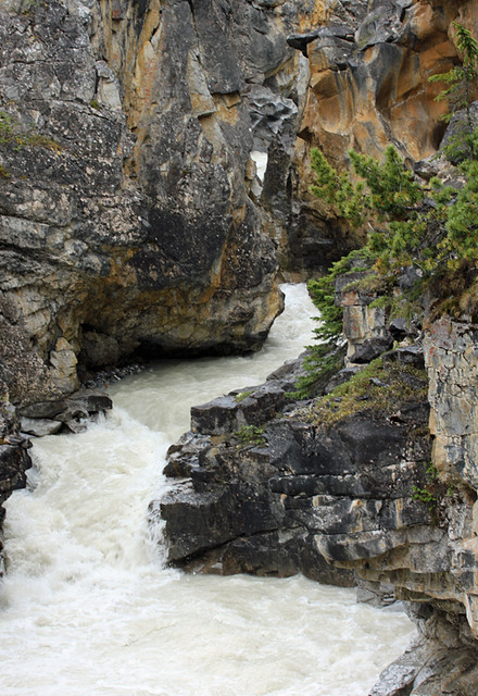 river canyon at bow glacier falls f