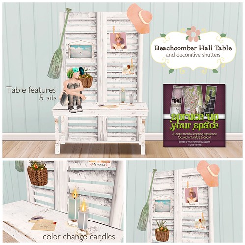 Beachcomber Hall Table & Decorative Shutters for SUYS