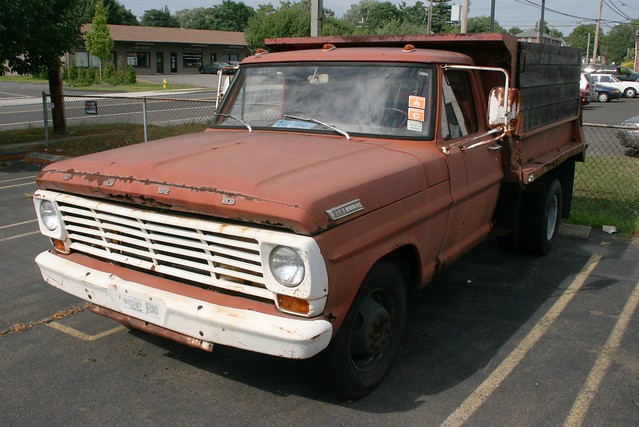 ford truck rusty dumptruck pickup 1967 f350 duals