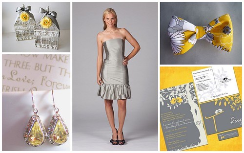 Wedding Style Yellow Gray by Nina Renee Designs
