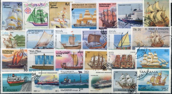 Známky - 50 rôznych lode, plachetnice