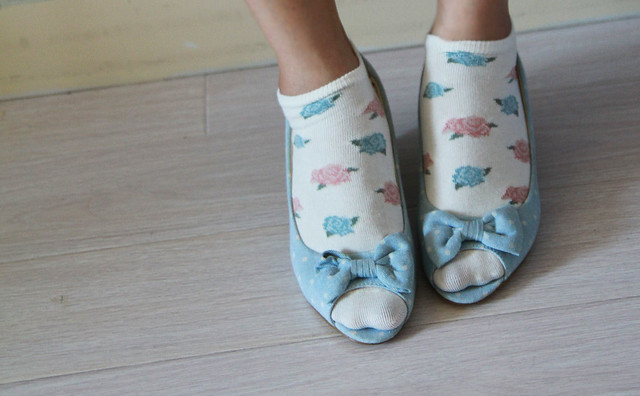 Floral Socks, Polka Dot Shoes