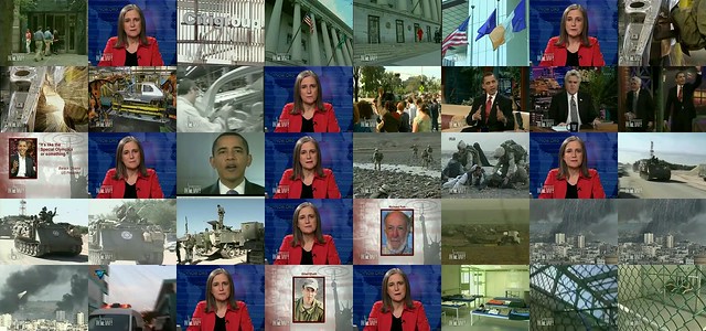 Obama in Democracy Now! broadcast (montage 8x5 cropped)