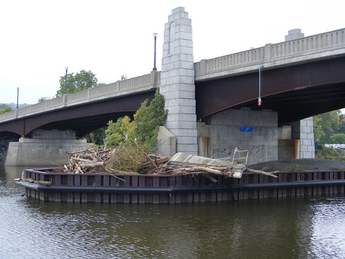 High water bridge debris