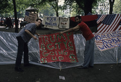 Homeless erect tents TSP 1989