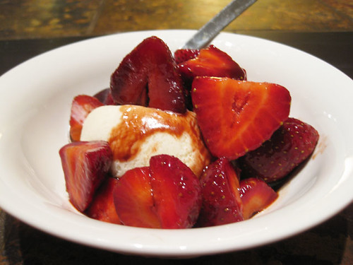strawberries with balsamic fig vineger