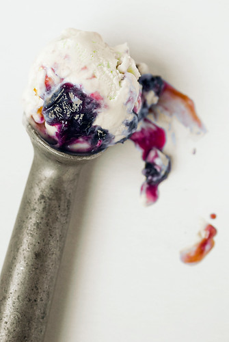 Goat Cheese and Roasted Cherry Ice Cream