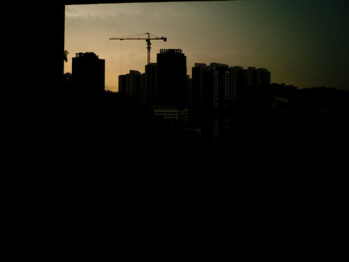 A Weekend A Photo - Building and tower crane silhouette