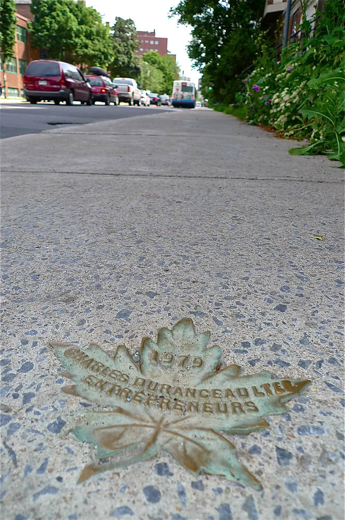 Copyright Photo: Charles Duranceau Montreal Sidewalk Maple Leafs by Montreal Photo Daily, on Flickr