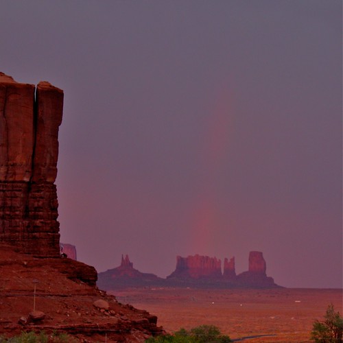 Lights over Monument Valley