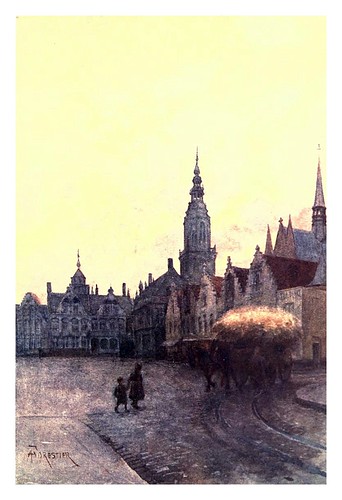 013-Furnes plaza y campanario-Belgium 1908- Amédée Forestier