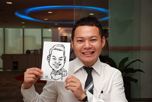 Caricature live sketching for Ricoh Roadshow - 4