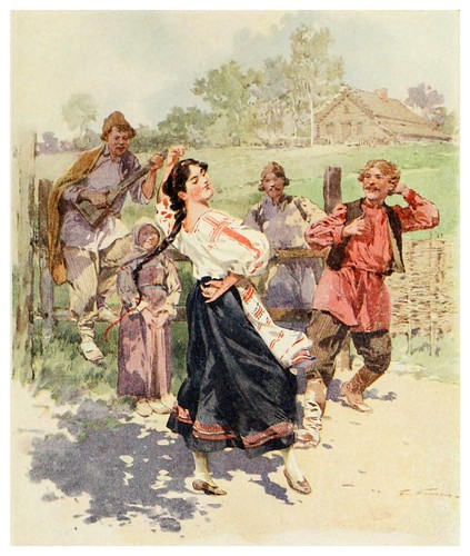 022-Una danza en la pequeña rusia- Provincial Russia-1913- F. de Haenen
