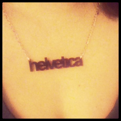 Helvetica necklace