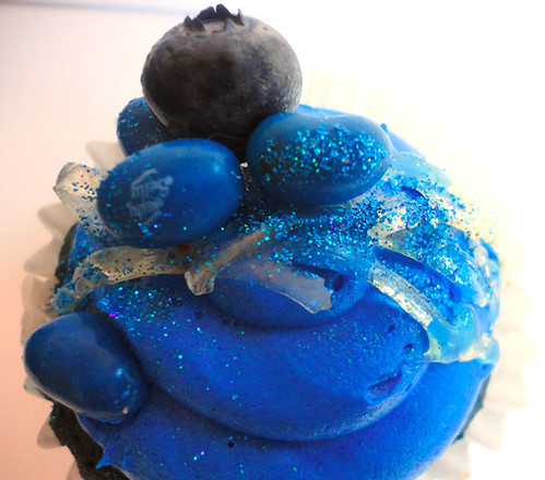 Blueberry Velvet-Jelly Belly Cupcake by msamandacupcake