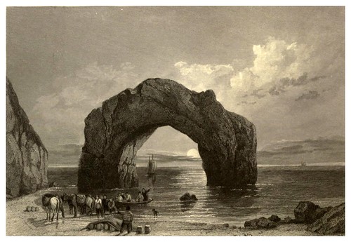 007- Arco de Roca en la isla de Wight-Stanfield's coast scenery…1836- Clarkson Stanfield