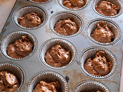 Chocolate Italian Wedding Cupcakes with Chocolate Sour Cream Frosting