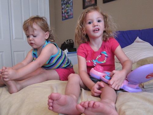 What is it with toddler's obsession with their feet?