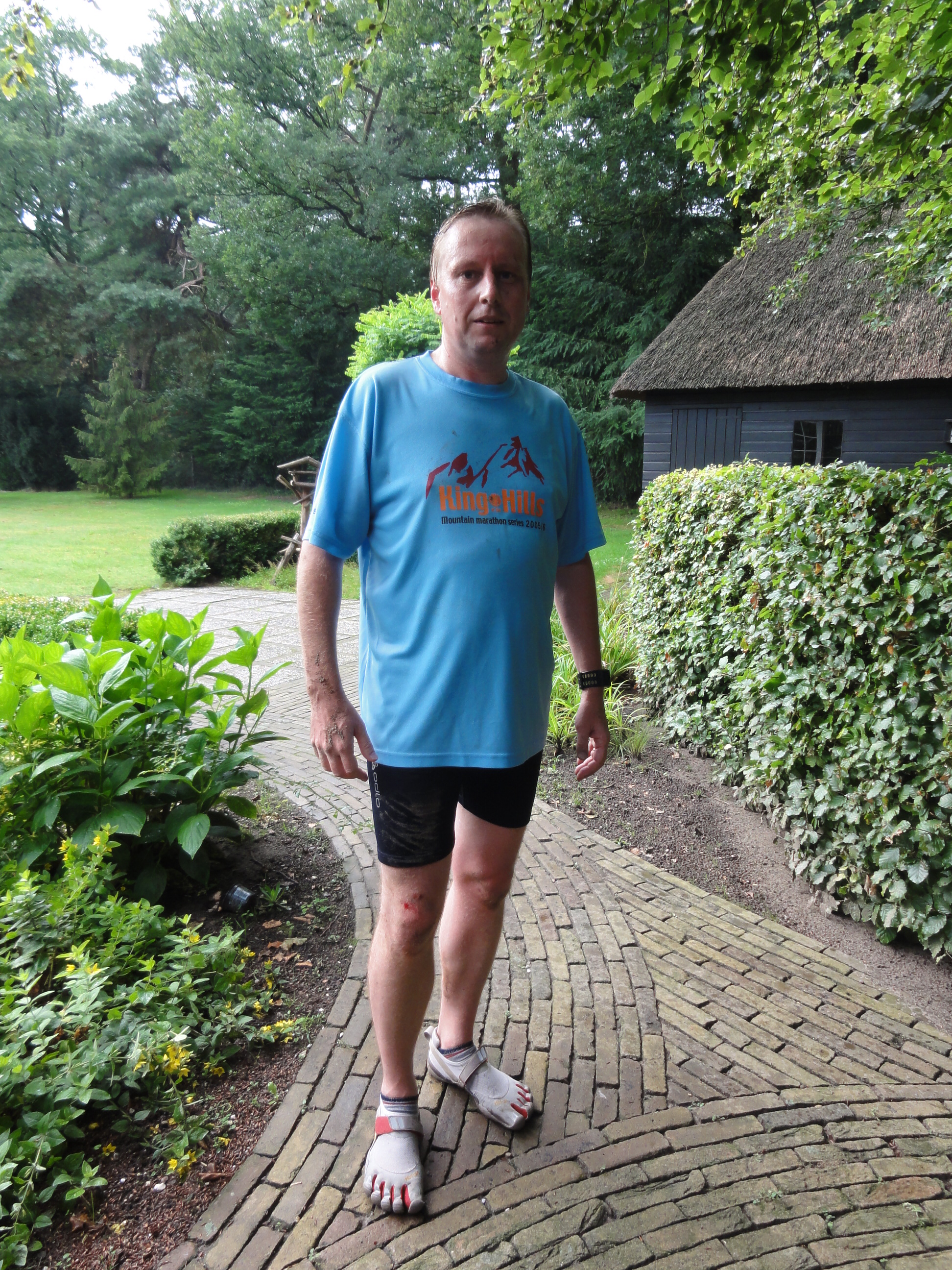 Marc after a long trail run in Ommen