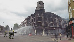 Arson - Corner of High Road Tottenham & Lansdowne Road by Alan Stanton