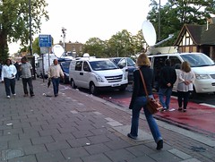 TV vans on Tottenham High Rd by yurri