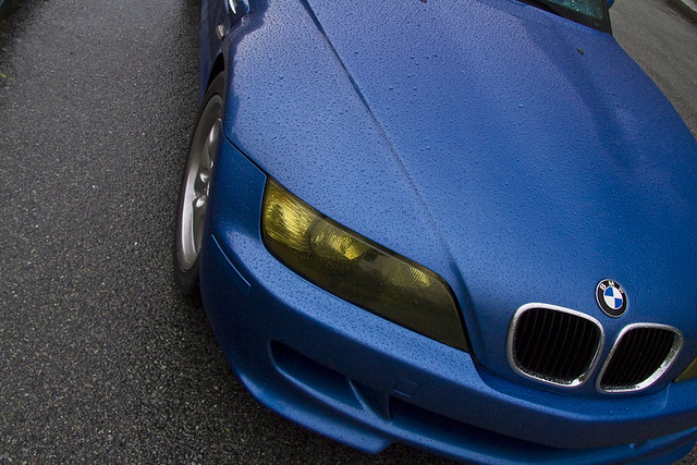 2000 M Coupe | Estoril Blue | Black | Yellow Lamin-X Headlight Film