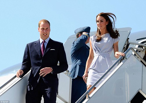 She's a California girl! Royal couple touch down in LA with a splash of red, white and blue as America prepares for Kate-mania  1
