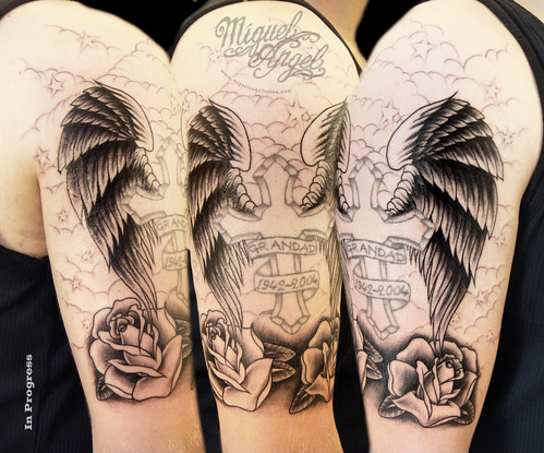 black and grey sleeve design tattoo Tattoos Gallery