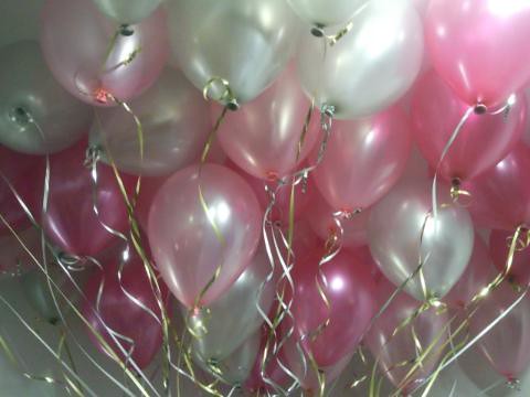 空飄氣球，珍珠粉紅，珍珠桃紅，銀色，共50顆 by dod_balloon