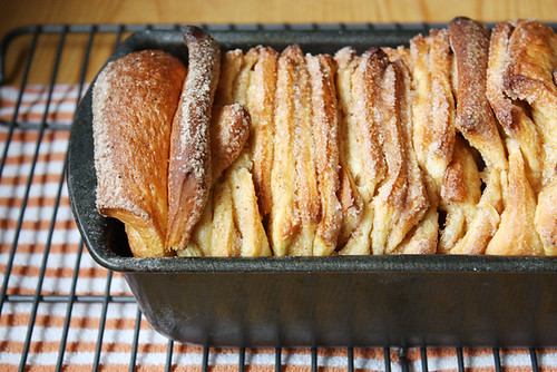 cinnamon browned butter pull-apart loaf.